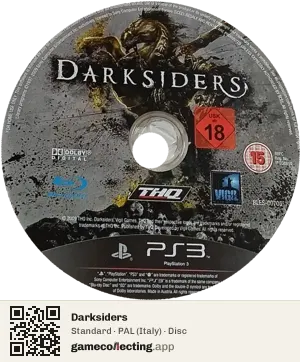 Darksiders PlayStation 3, PAL disc