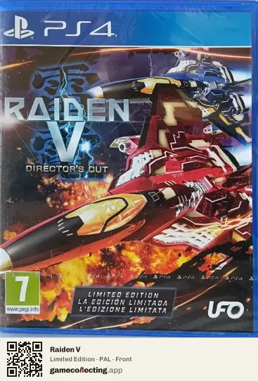 Raiden V PlayStation 4, PAL box front