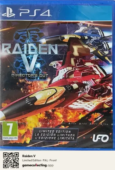Raiden V PlayStation 4, PAL box front