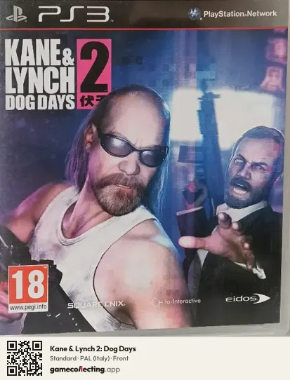 Kane & Lynch 2: Dog Days PlayStation 3, Italy box front