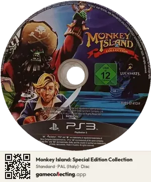 Monkey Island: Special Edition Collection PlayStation 3, PAL disc