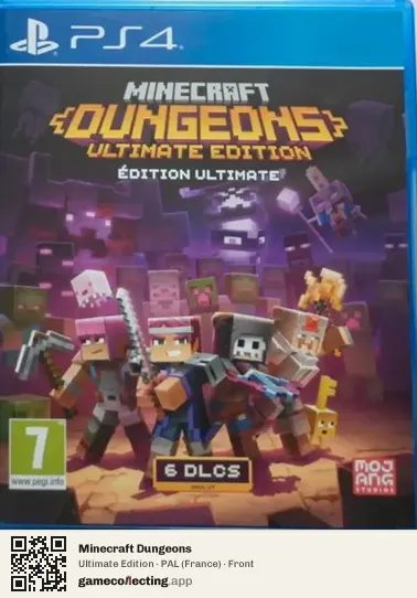 Minecraft Dungeons PlayStation 4, France box front