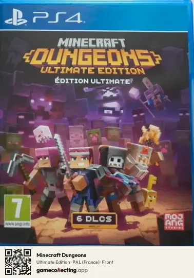 Minecraft Dungeons PlayStation 4, France box front