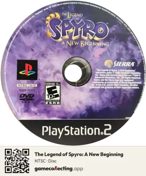 The Legend of Spyro: A New Beginning PlayStation 2, NTSC disc