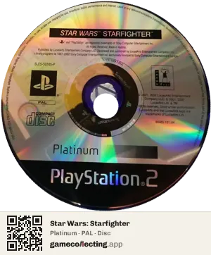 Star Wars: Starfighter PlayStation 2, PAL disc