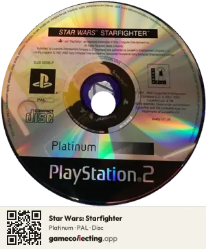 Star Wars: Starfighter PlayStation 2, PAL disc