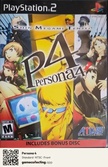 Persona 4 PlayStation 2, NTSC box front
