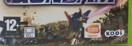 Dynasty Warriors: Gundam, the PEGI square on its front