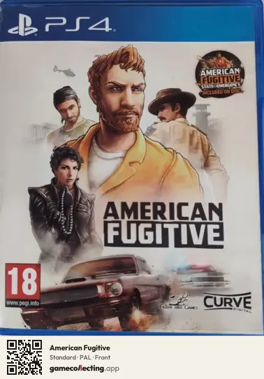 American Fugitive PlayStation 4, PAL box front