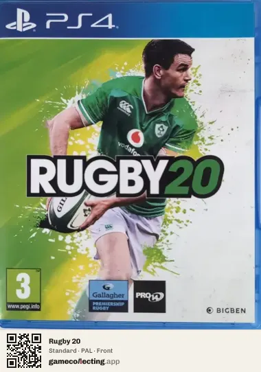 Rugby 20 PlayStation 4, PAL box front
