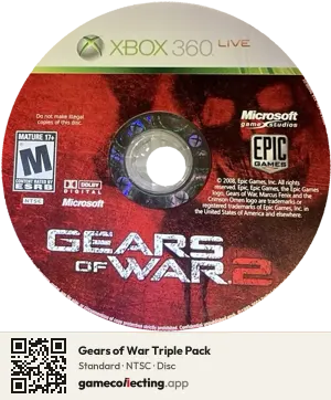 Gears of War Triple Pack Xbox 360, NTSC disc
