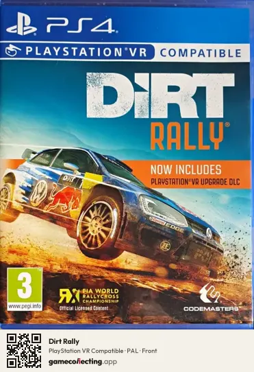 Dirt Rally PlayStation 4, PAL box front