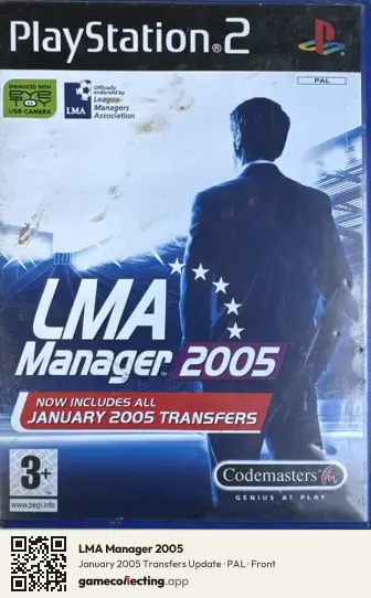 LMA Manager 2005 PlayStation 2, PAL box front