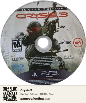 Crysis 3 PlayStation 3, NTSC disc