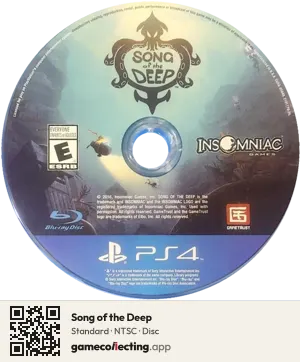 Song of the Deep PlayStation 4, NTSC disc