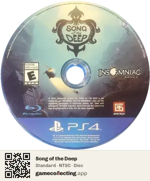 Song of the Deep PlayStation 4, NTSC disc