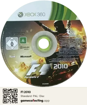 F1 2010 Xbox 360, PAL disc