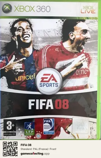 FIFA 08 Xbox 360, France box front