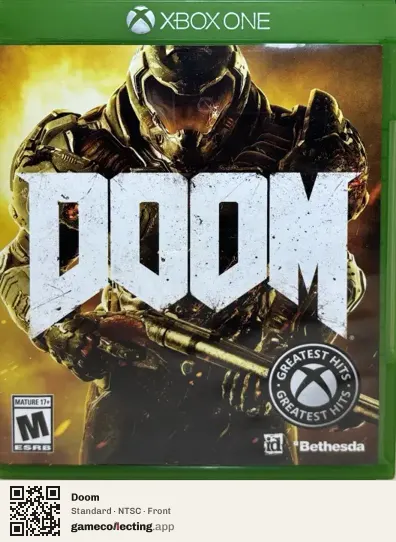 Doom Xbox One, NTSC box front