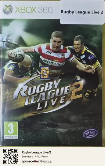 Rugby League Live 2 Xbox 360, PAL box front