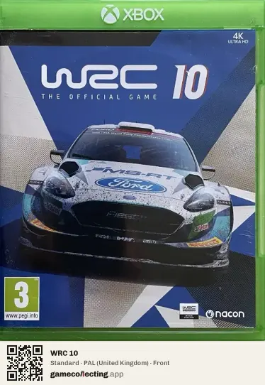 WRC 10 Xbox One, United Kingdom box front
