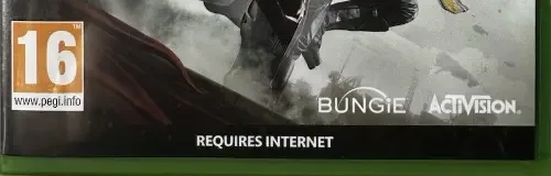 Destiny 2, the PEGI square on its front