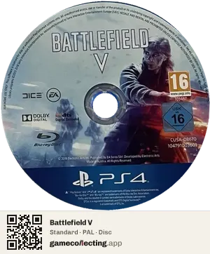 Battlefield V PlayStation 4, PAL disc