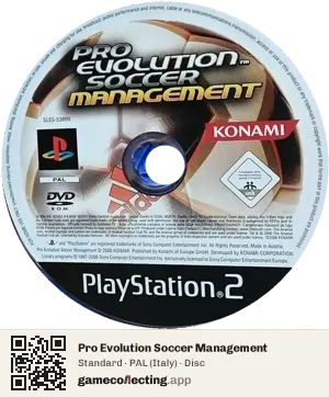 Pro Evolution Soccer Management PlayStation 2, PAL disc