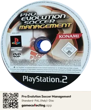 Pro Evolution Soccer Management PlayStation 2, PAL disc