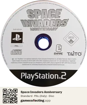 Space Invaders Anniversary PlayStation 2, PAL disc