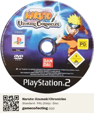 Naruto: Uzumaki Chronicles PlayStation 2, PAL disc