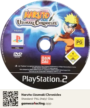 Naruto: Uzumaki Chronicles PlayStation 2, PAL disc