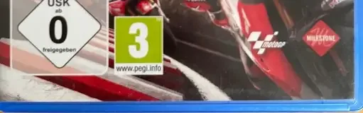 MotoGP 14, the USK square on its front