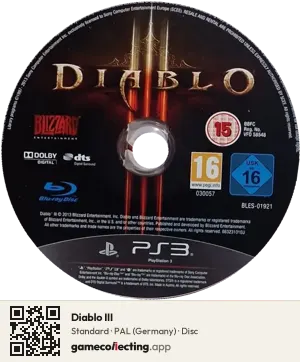 Diablo III PlayStation 3, PAL disc