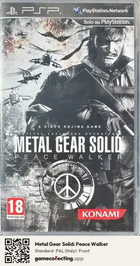 Metal Gear Solid: Peace Walker PlayStation Portable, Italy box front