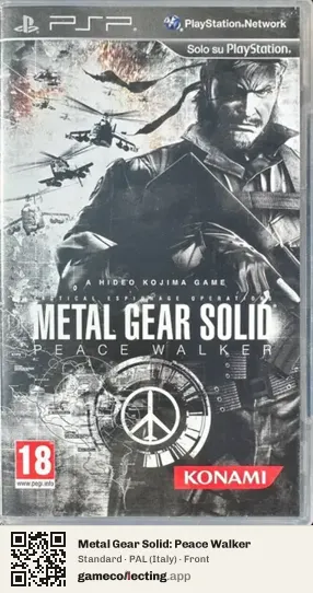 Metal Gear Solid: Peace Walker PlayStation Portable, Italy box front