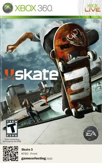 Skate 3 Xbox 360, NTSC box front