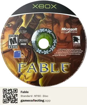 Fable Xbox, NTSC disc