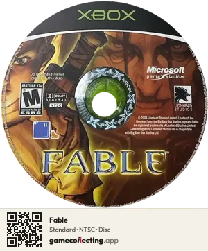 Fable Xbox, NTSC disc