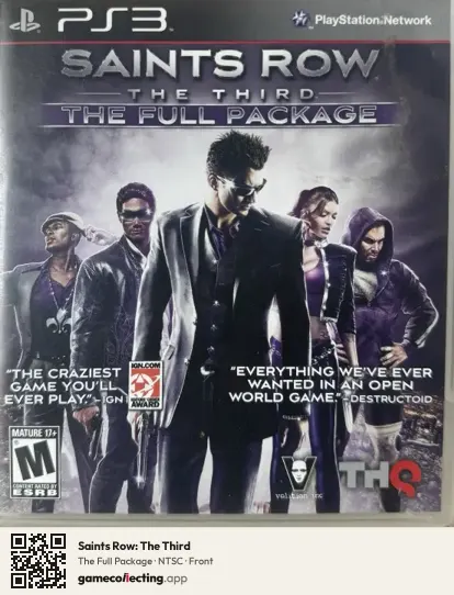 Saints Row: The Third PlayStation 3, NTSC box front