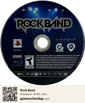 Rock Band PlayStation 3, NTSC disc
