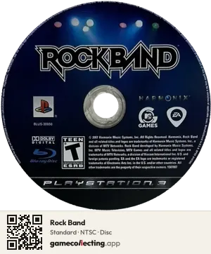 Rock Band PlayStation 3, NTSC disc