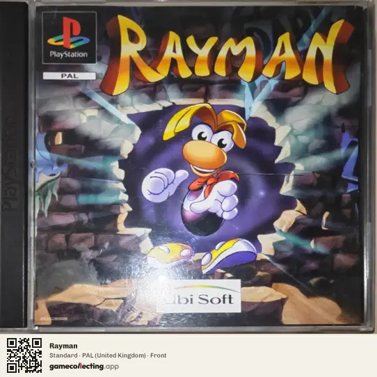 Rayman PlayStation, United Kingdom box front