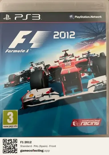 F1 2012 PlayStation 3, Spain box front