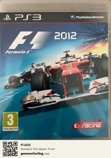 F1 2012 PlayStation 3, Spain box front