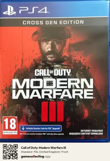 Call of Duty: Modern Warfare III PlayStation 4, United Kingdom box front