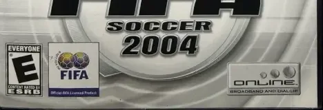 FIFA Football 2004, the ESRB box on its front