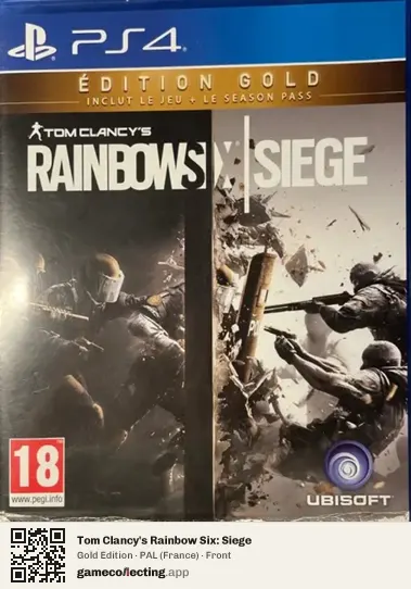 Tom Clancy's Rainbow Six: Siege PlayStation 4, France box front