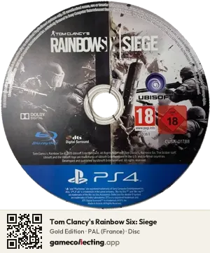 Tom Clancy's Rainbow Six: Siege PlayStation 4, PAL disc
