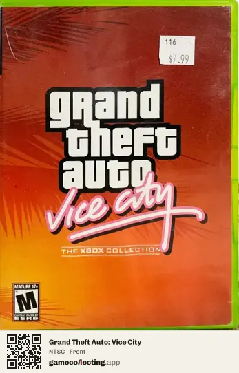 Grand Theft Auto: Vice City Xbox, NTSC box front
